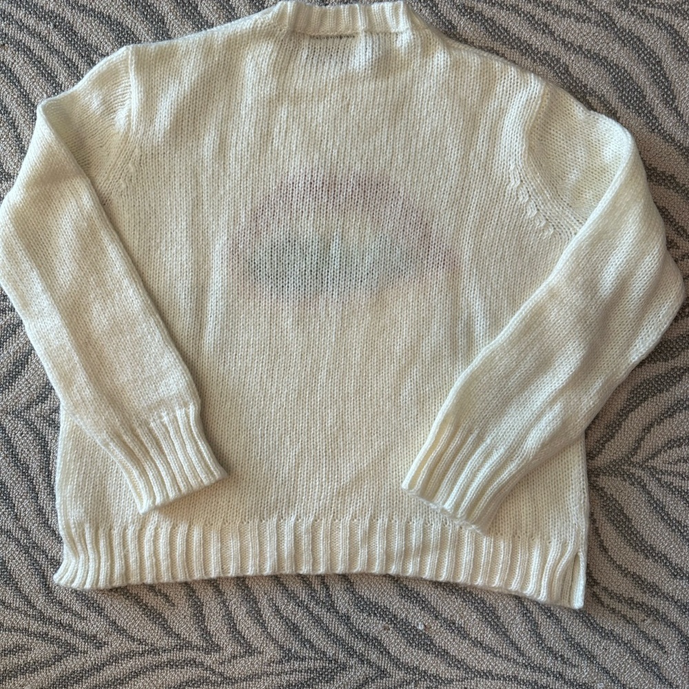Wooden Ships Cream Sweater with Colorful Lips Design - Picture 5 of 5